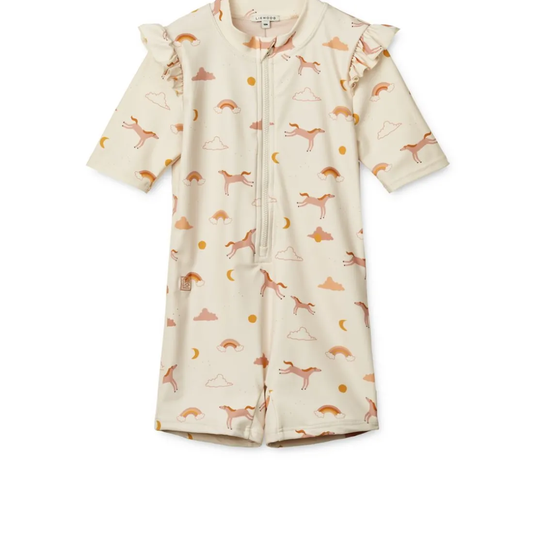 Liewood Amel Badeanzug mit Print in Jumpsuit-Passform Dream / Ecru