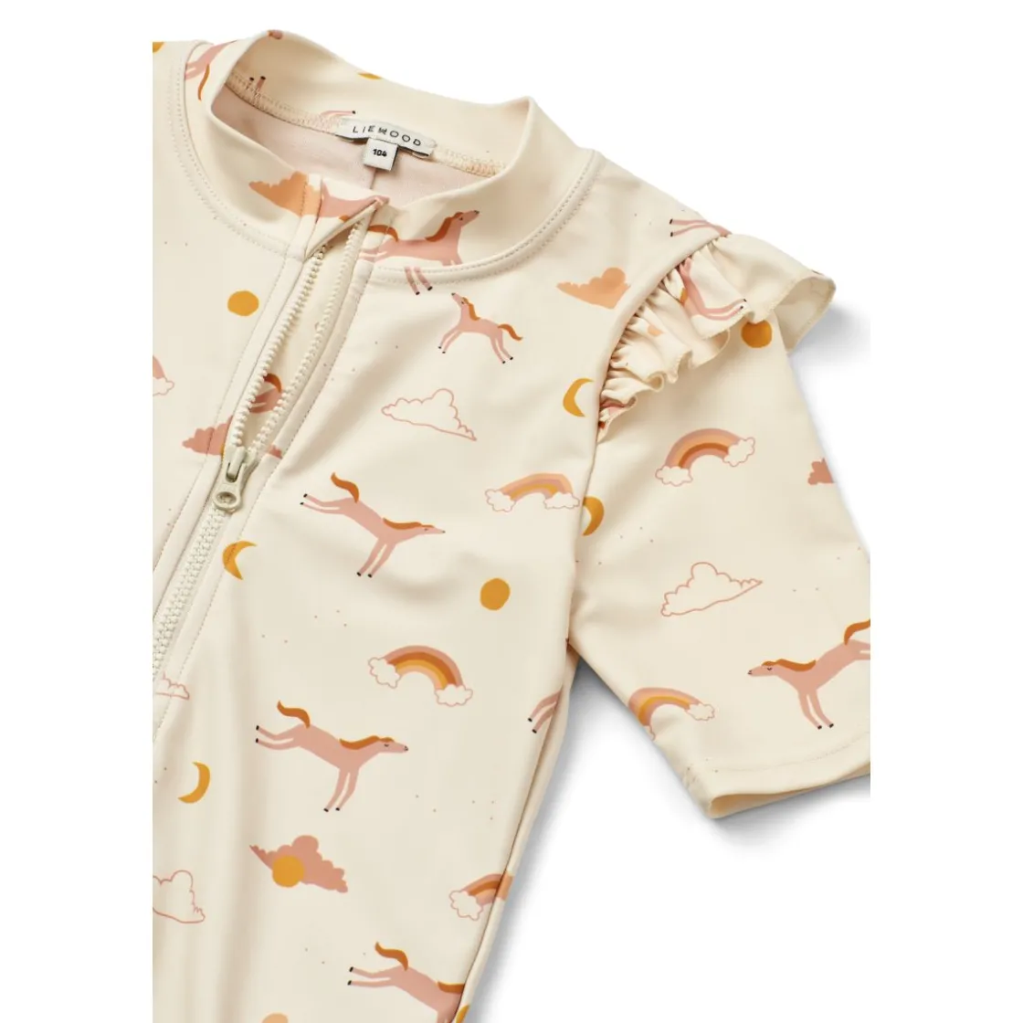 Liewood Amel Badeanzug mit Print in Jumpsuit-Passform Dream / Ecru