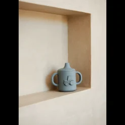 Liewood Amelio Silikon Trinklerntasse Blue fog Clearance