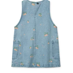 Liewood Angelica Bedrucktes Denim-Kleid Peach / Light blue denim Outlet