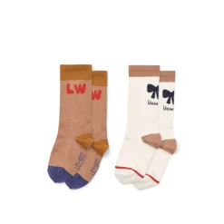 Liewood Annette Socken 2er-Pack Tuscany rose / Creme de la creme mix Clearance