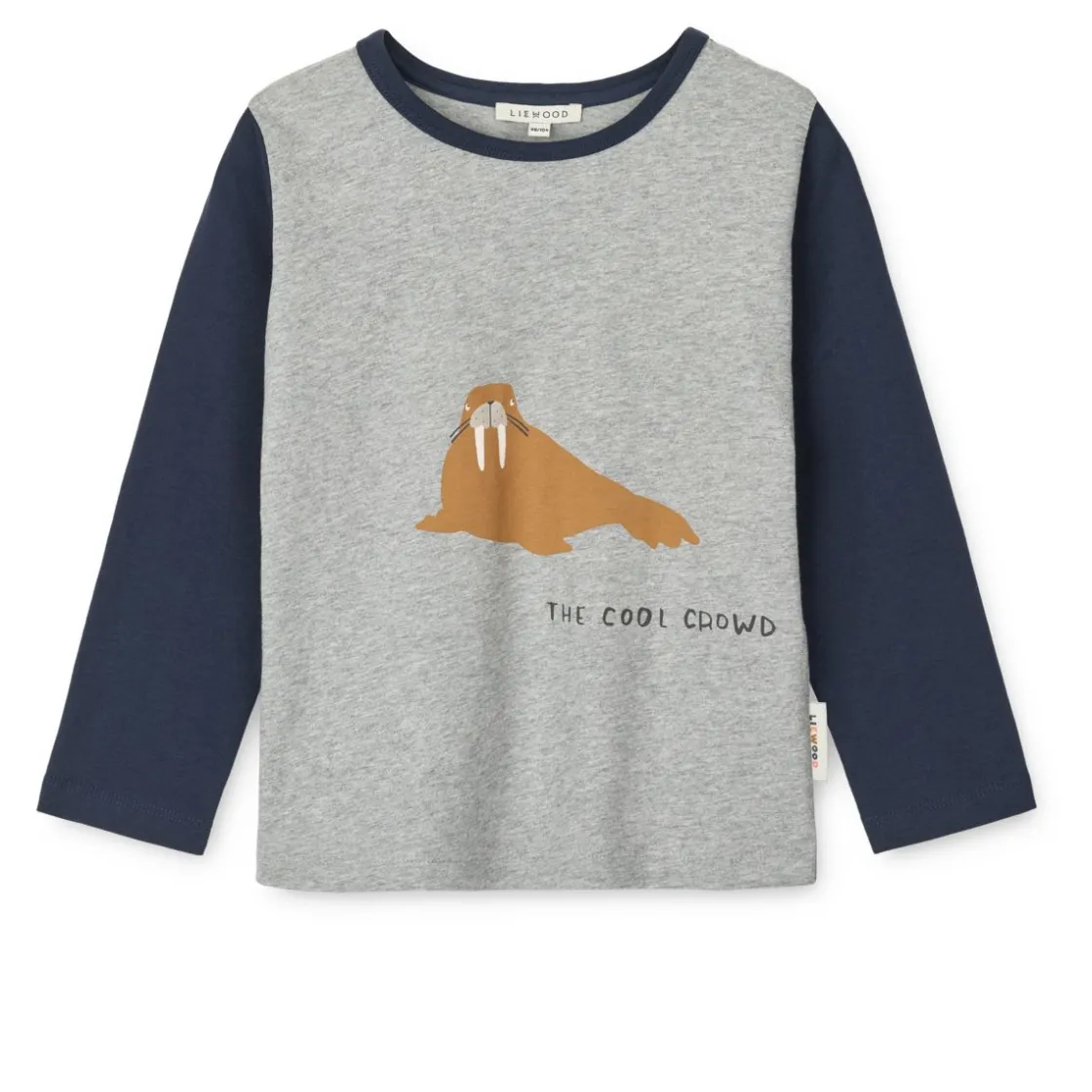 Liewood APIA Langarm T-Shirt Walrus / Grey melange / Classic navy Discount