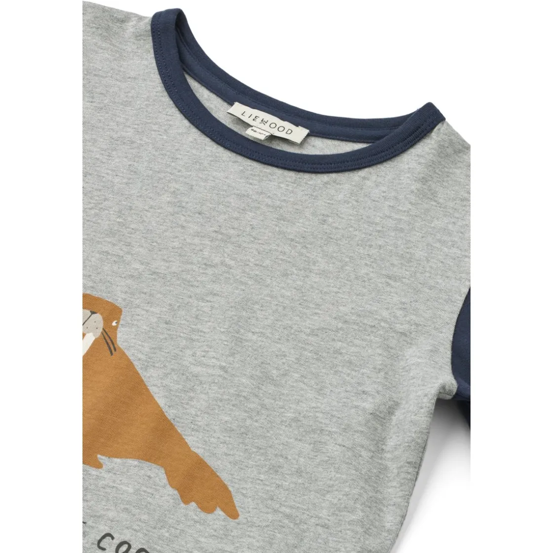 Liewood APIA Langarm T-Shirt Walrus / Grey melange / Classic navy Discount