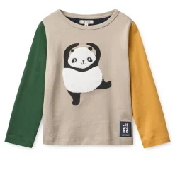 Liewood APIA Langarm T-Shirt Panda / Mist / Classic navy multi mix Best