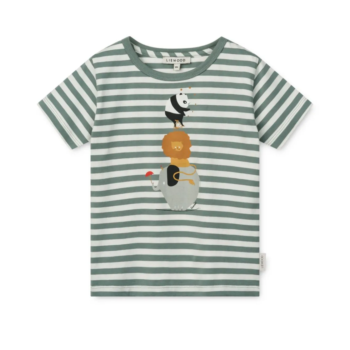 Liewood APIA T-Shirt mit Motiv Circus / Stripe peppermint / Creme de la creme Sale