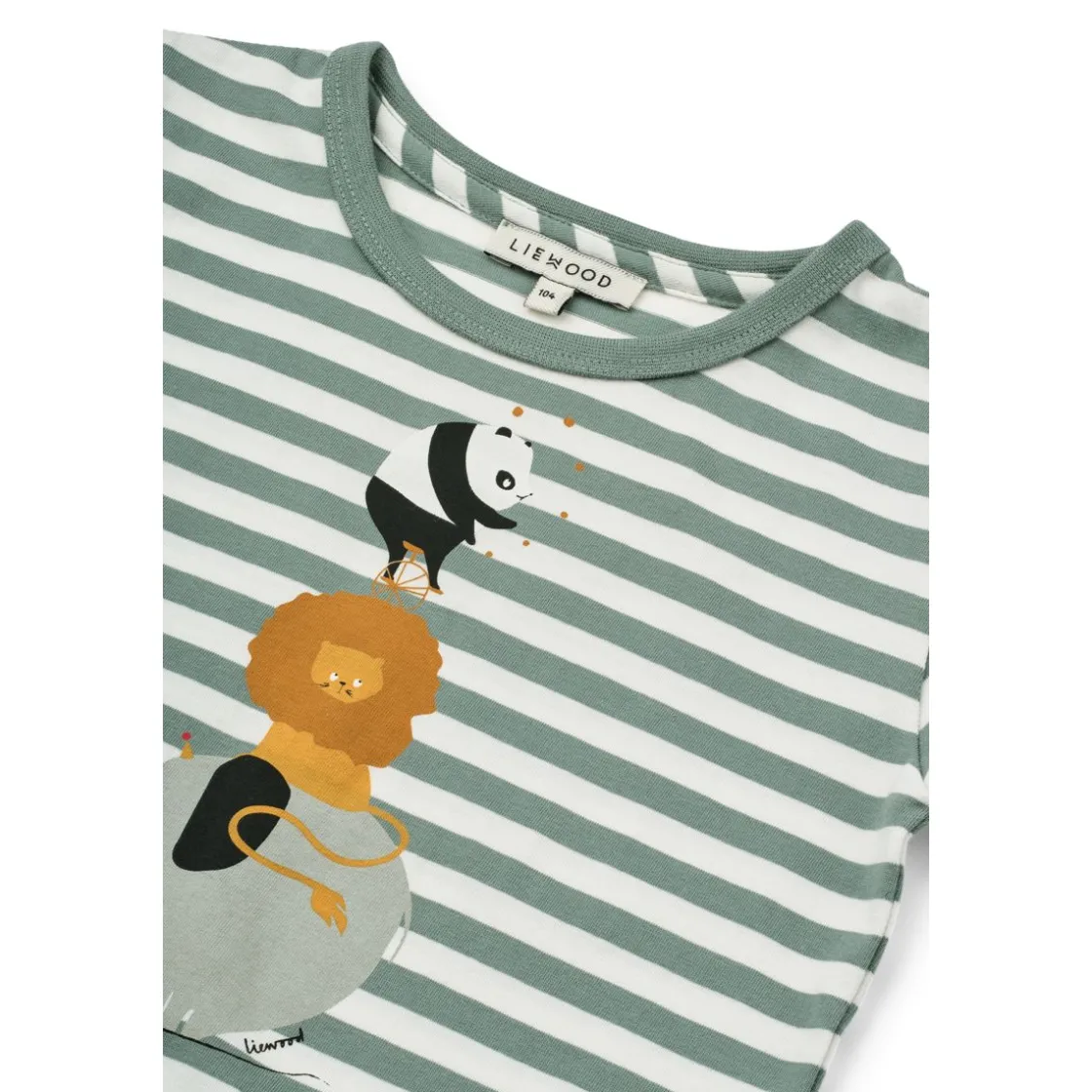 Liewood APIA T-Shirt mit Motiv Circus / Stripe peppermint / Creme de la creme Sale