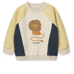 Liewood AUDE Placement Sweatshirt Circus lion / Sandy Hot