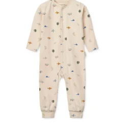 Liewood BIRK Bedruckter Pyjama Einteiler Aviator / Ecru New