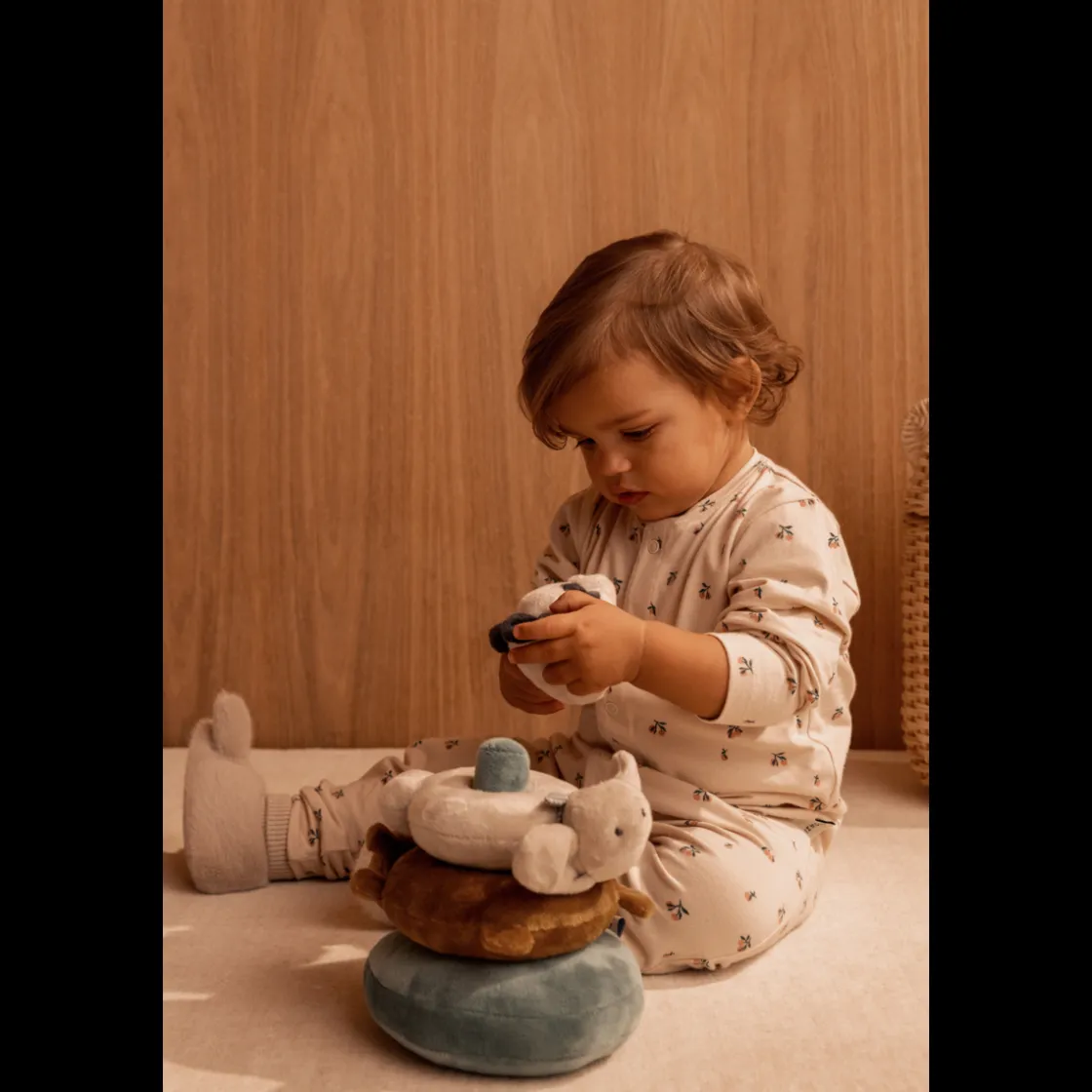 Liewood BIRK Bedruckter Pyjama-Einteiler Peach mini / Sea shell