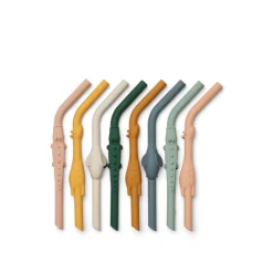 Liewood Carlson Trinkhalme mit Tiermotiv, 8Er-Pack Yellow mellow multi mix Sale