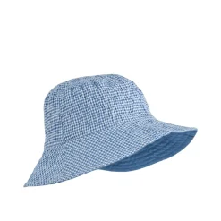 Liewood DAMON Seersucker Hut Y/D Check Riverside / Crisp white Hot