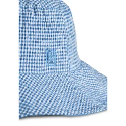 Liewood DAMON Seersucker Hut Y/D Check Riverside / Crisp white Hot