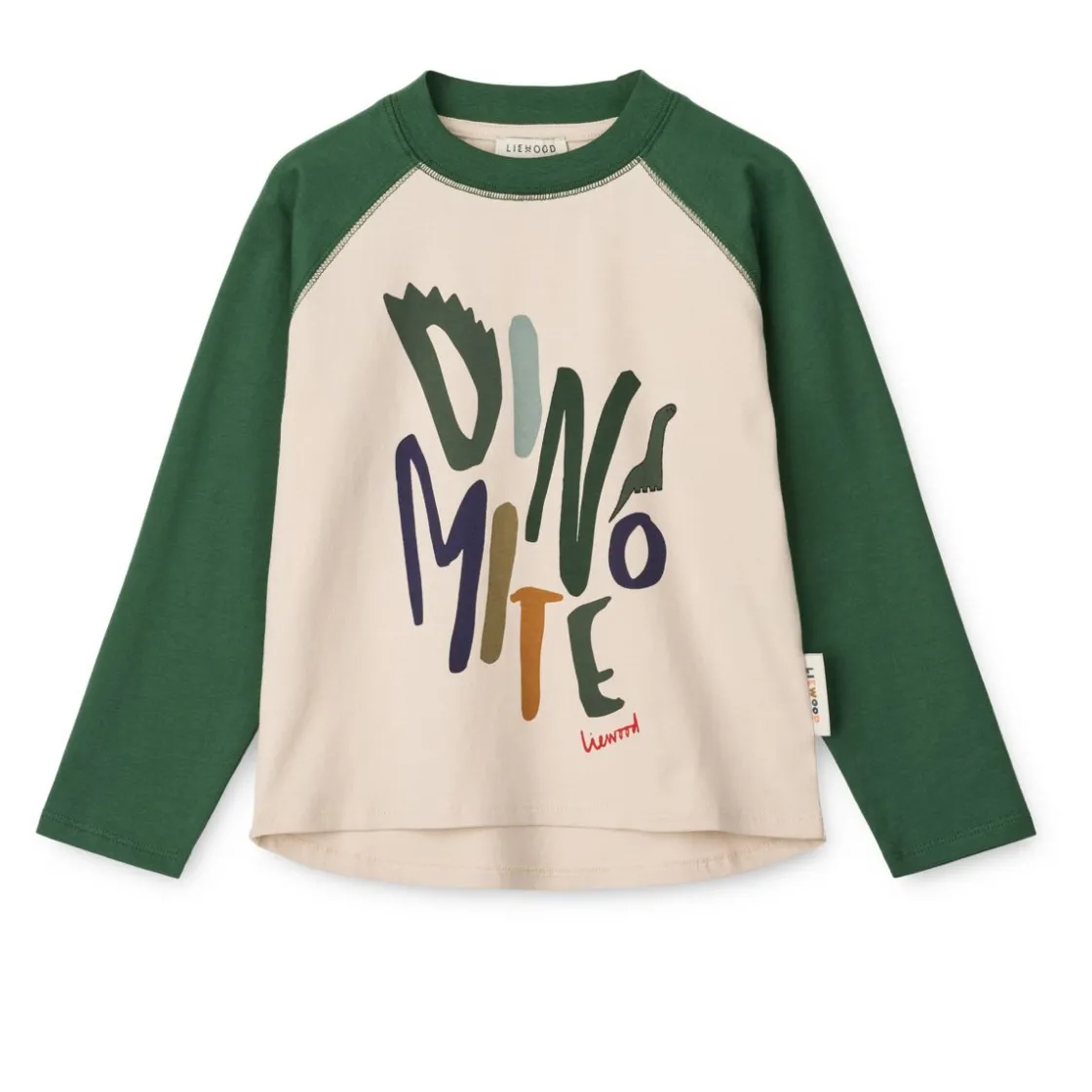 Liewood ELLINGTON Langarm-T-Shirt Dinomite / Garden green / Sandy Discount