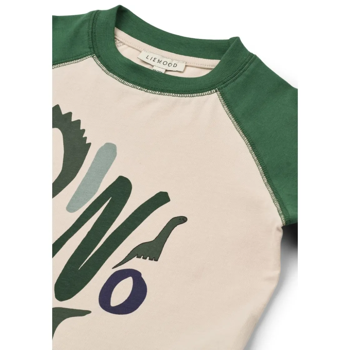 Liewood ELLINGTON Langarm-T-Shirt Dinomite / Garden green / Sandy Discount