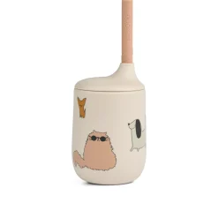 Liewood ELLIS Bedruckter Trinkbecher Cats and Dogs / Sandy Discount