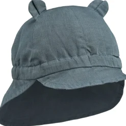 Liewood Gorm Sonnenhut aus Leinen Whale blue