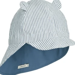 Liewood Gorm Sonnenhut aus Leinen Y/D stripe: Blue wave/creme de la creme Discount