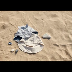 Liewood Gorm Sonnenhut aus Leinen Y/D stripe: Blue wave/creme de la creme Discount