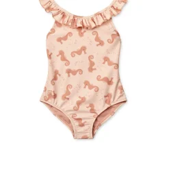 Liewood Kallie Badeanzug mit Print und Rüschen Seahorse / Apple blossom