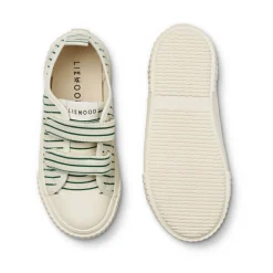 Liewood Kim Canvas-Schuh Stripe Garden green / Creme de la creme Sale