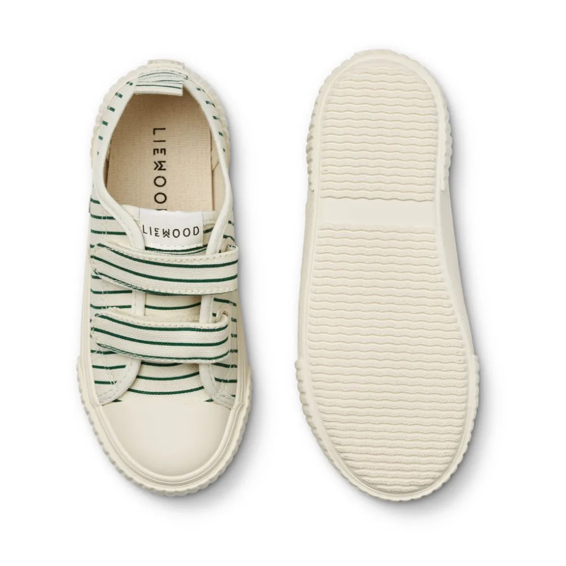 Liewood Kim Canvas-Schuh Stripe Garden green / Creme de la creme Sale