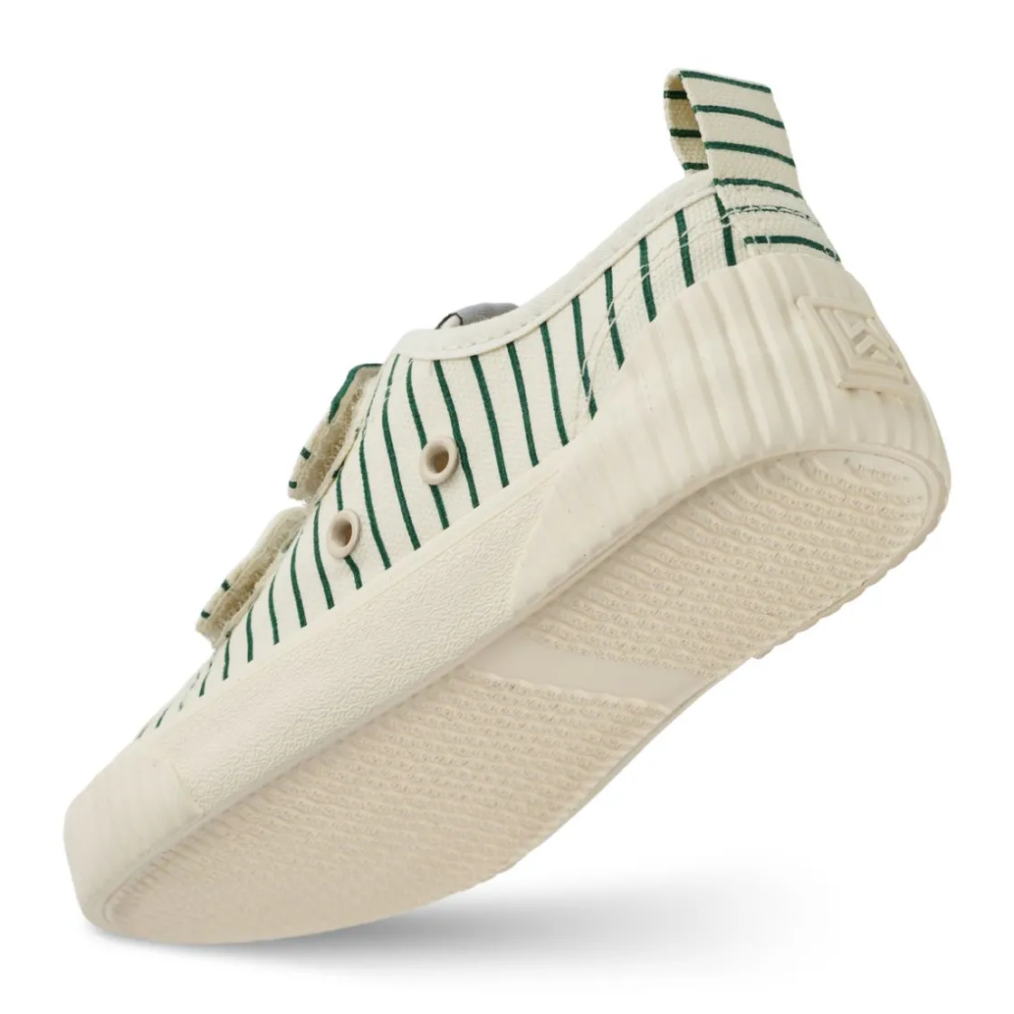 Liewood Kim Canvas-Schuh Stripe Garden green / Creme de la creme Sale