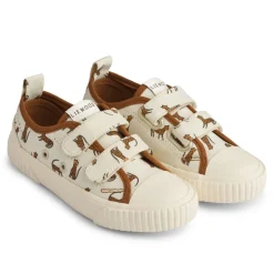 Liewood Kim Canvas-Sneakers, Niedrig Geschnitten Leopard / Sandy Sale