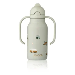 Liewood KIMMIE Bedruckte Flasche 250 ml Vehicles / Dove blue Discount