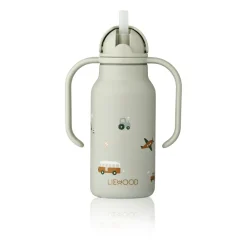 Liewood KIMMIE Bedruckte Flasche 250 ml Vehicles / Dove blue Discount