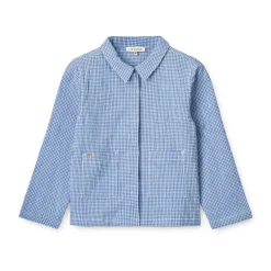 Liewood Kory Seersucker-Hemdjacke mit Karos Y/D Check Riverside / Crisp white Best