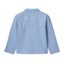 Liewood Kory Seersucker-Hemdjacke mit Karos Y/D Check Riverside / Crisp white Best