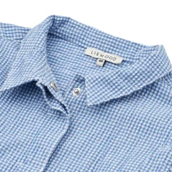 Liewood Kory Seersucker-Hemdjacke mit Karos Y/D Check Riverside / Crisp white Best