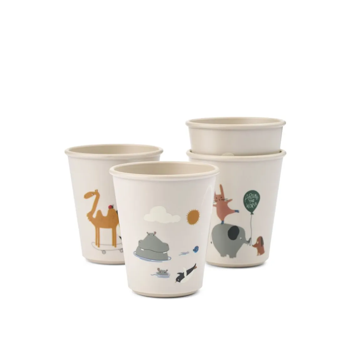 Liewood LANA Becher 4er-Pack Around the world / Sandy Clearance