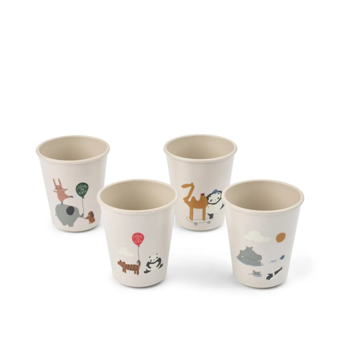 Liewood LANA Becher 4er-Pack Around the world / Sandy Clearance