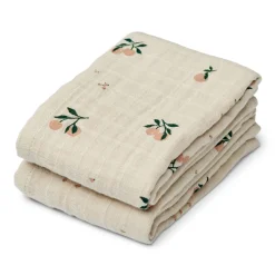 Liewood Lewis Baumwollmusselin Tuch 2er-Pack Peach / Sea shell mix