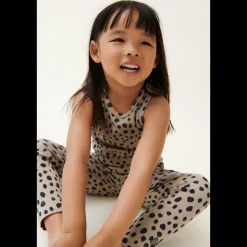 Liewood Marien Rippstrick-Leggings mit Print Leo spots / Mist Discount