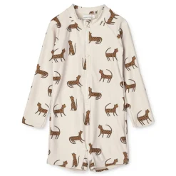 Liewood Max Langarm-Badeanzug Leopard / Sandy