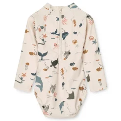 Liewood Maxime Baby-Badeanzug Sea creature / Sandy Outlet