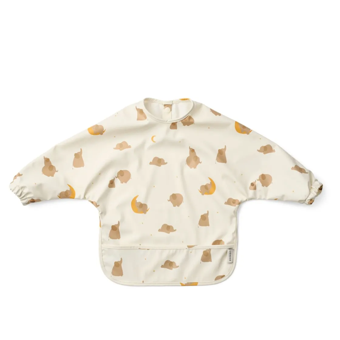 Liewood MERLE Bedrucktes Ärmellätzchen Elephant / Creme de la creme Best