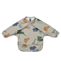 Liewood MERLE Bedrucktes Ärmellätzchen Dinosaurs / Mist Hot