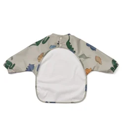 Liewood MERLE Bedrucktes Ärmellätzchen Dinosaurs / Mist Hot