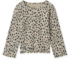 Liewood NIEVE Langarm-T-Shirt aus Ripp Leo spots / Mist Best