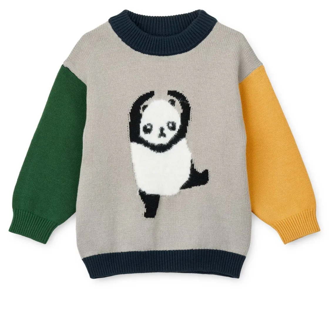 Liewood ORLANE Strickpullover mit Stickerei Panda / Mist / Classic navy multi mix Best