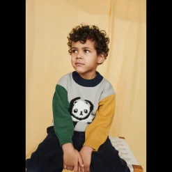 Liewood ORLANE Strickpullover mit Stickerei Panda / Mist / Classic navy multi mix Best