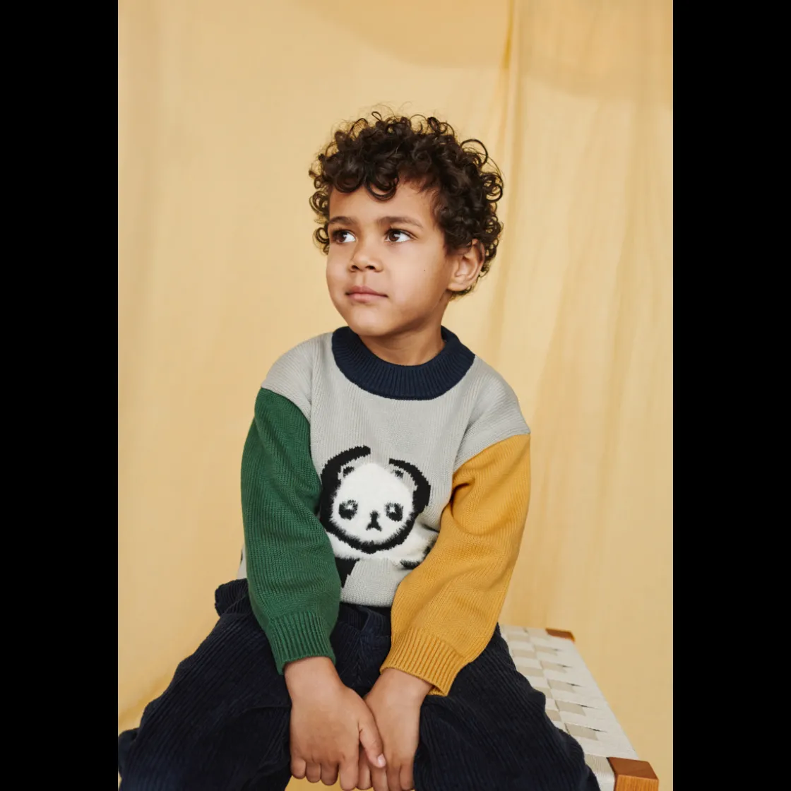 Liewood ORLANE Strickpullover mit Stickerei Panda / Mist / Classic navy multi mix Best