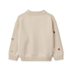 Liewood ORLANE Strickpullover mit Stickerei Holiday / Sandy Hot