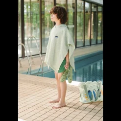 Liewood PACO Stickerei Poncho Y/D stripe Peppermint / Creme de la creme Sale