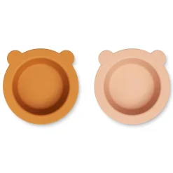 Liewood Peony Schale mit Saugnapf 2er-Pack Mustard / tuscany rose mix Clearance