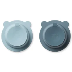 Liewood Peony Schale mit Saugnapf 2er-Pack Sea blue / Whale blue Discount