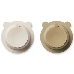 Liewood Peony Schale mit Saugnapf 2er-Pack Sandy / Oat Discount